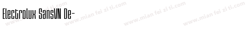 Electrolux SansVN De字体转换